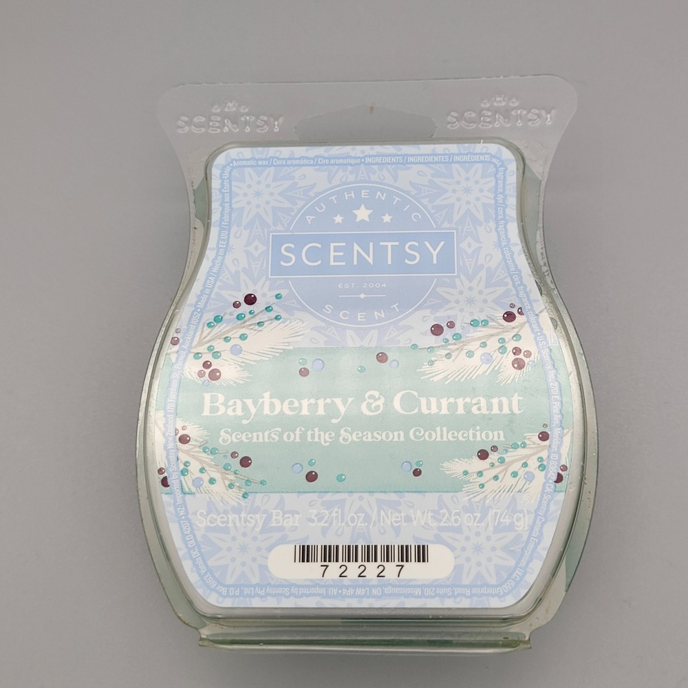 NEW Scentsy Bayberry & Currant Wax Bar Scents of the Season Collection 2.6oz 74g